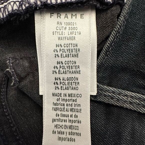 Frame Zip Fly Le High Flare Stretch Denim Jeans Deep Indigo Size 31 - Picture 6 of 7